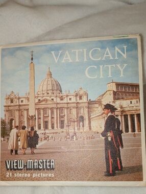 Vatican City Vintage View-Master Reel Cover - Scenic Souvenir 1950s